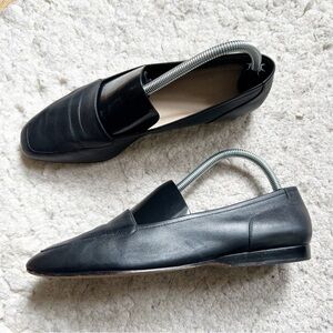 Enzo Angiolini: Classic Black Leather Slip On Dressy Loafers Size 9M